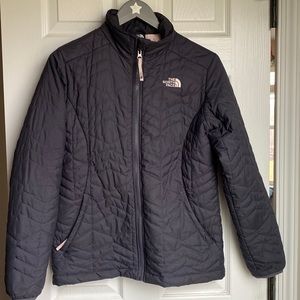 The North face, girls xl jacket, dark grey